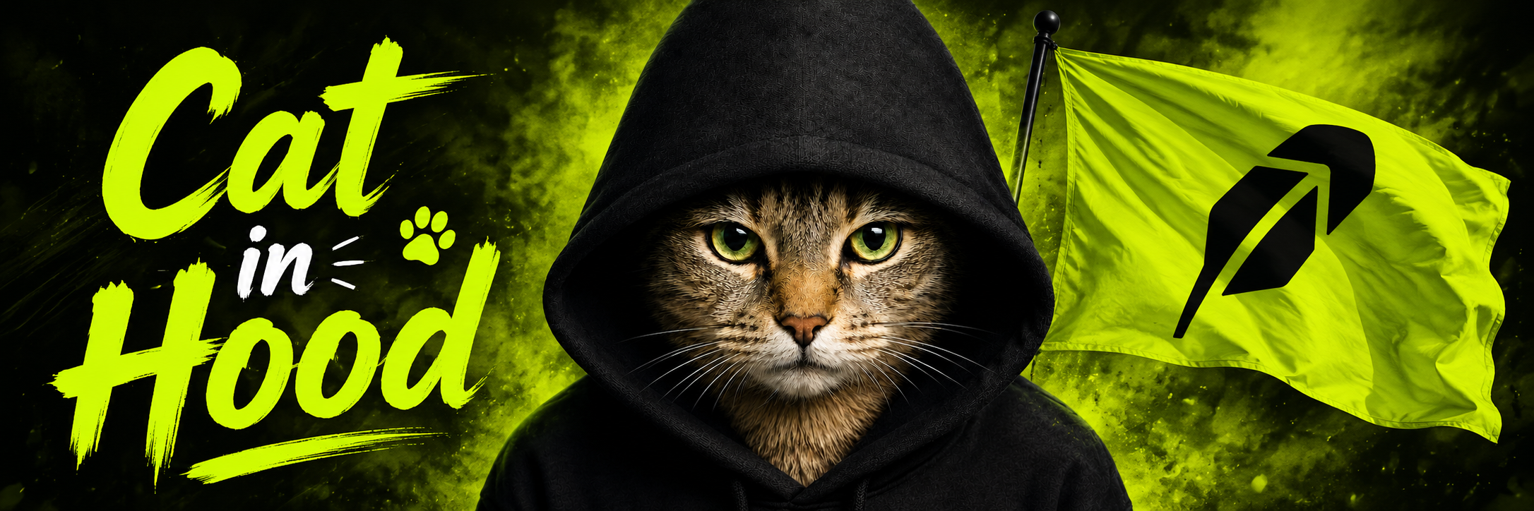 Cat In Hood — $HOODCAT banner